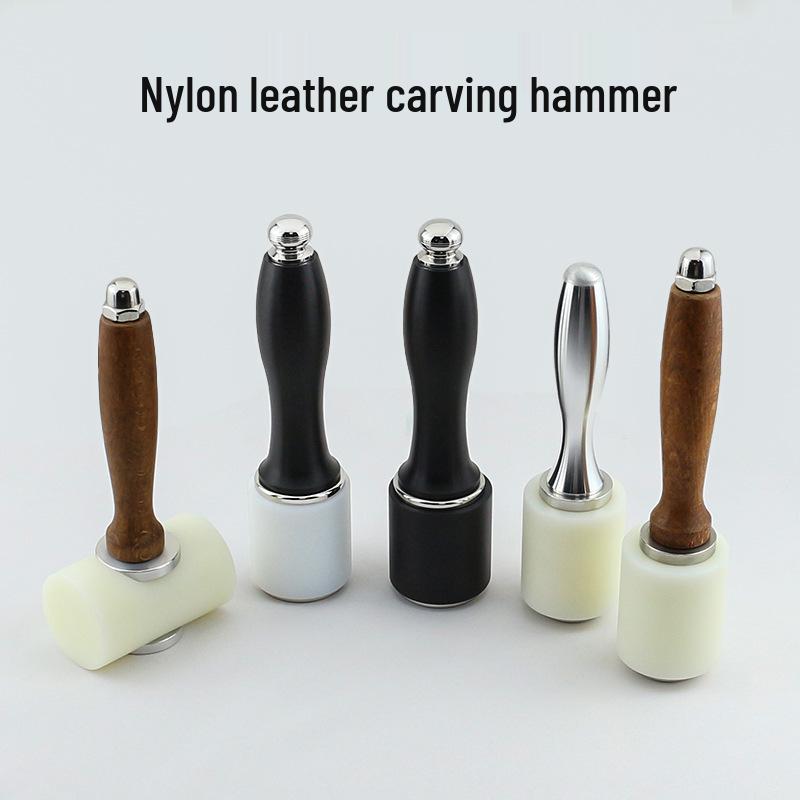 Nylon Leather Carving Hammer for Handcrafting with Awl/Stamping Tool