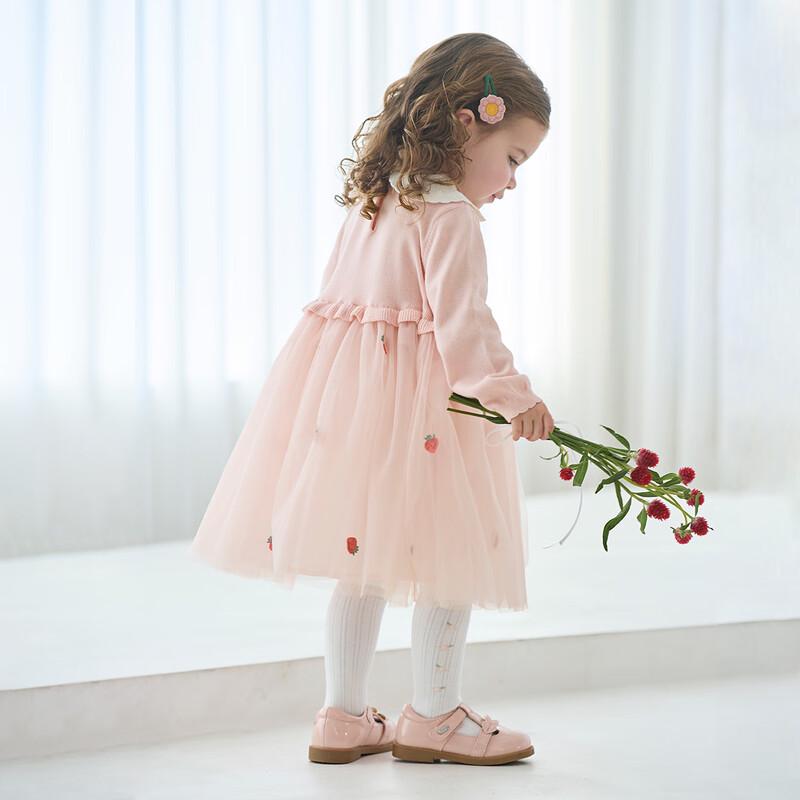 David Bella Girls  Sweet Mesh Princess Sweater Dress 73cm