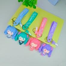 Anime Cartoon Hatsune Miku Pvc Keychain Lovers' Bag Pendant Creative Decorations Cute Bag Pendant Doll Girls Kawaii Gift
