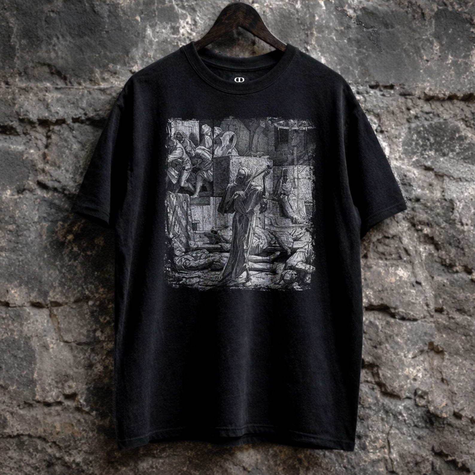 Death the Strangler Shirt, Grim Reaper, Alfred Rethel, Memento Mori M