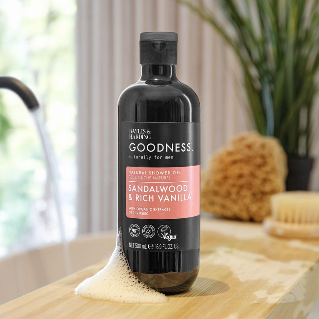 Goodness Men's Shower Gel 500ml x 2 types
