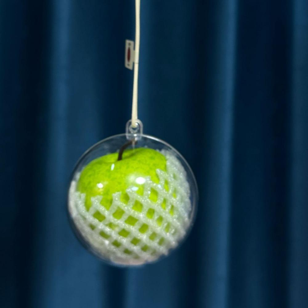 Apple Simulated Rearview Mirror Pendant Fruit Shaped Bag Pendant Decor Car Ornament Christmas Gift