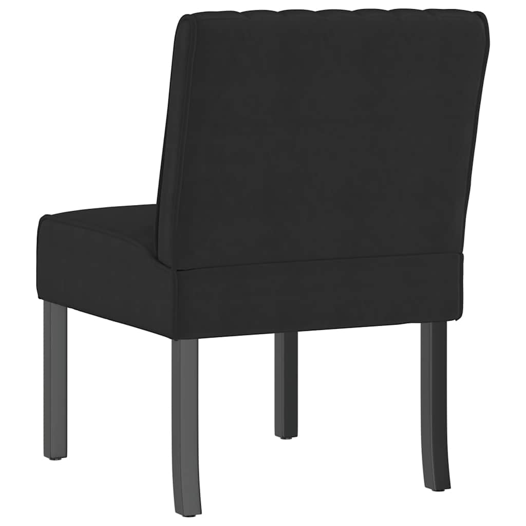 Upholstered Chair Black Velvet
