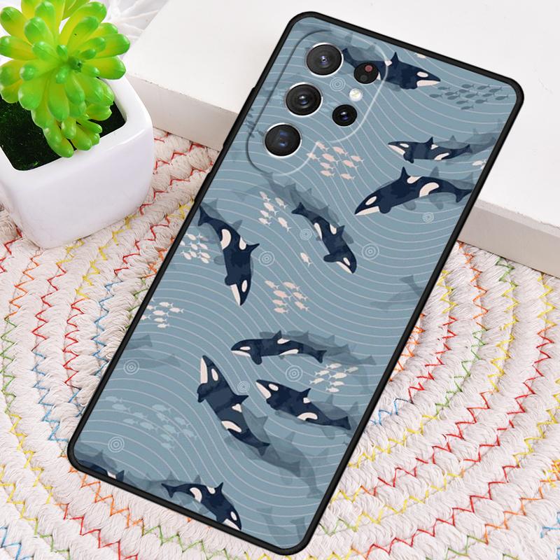 Killer Whale Silicone Phone Case For Samsung Galaxy note 10 pro S26 S25 S24 S23 S22 S21 Plus S25Ultra Capa Cover