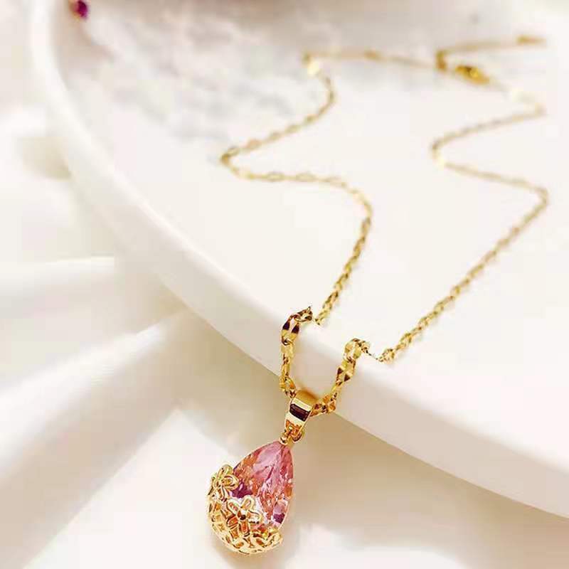 Jewelry Feng Shui Drop Necklace Qixi Festival Valentine'S Day Gift Girlfriend Collarbone Chain Network
