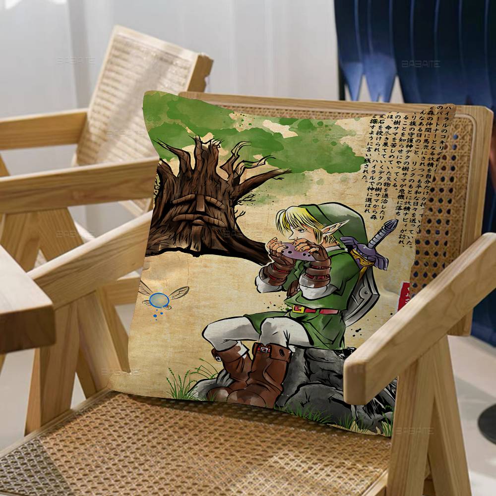 Game L-Legends Of The Z-Zelda Classic Movie Maple Design Cushion Cover Happy Autumn Harvest Decor Holiday Decorati Pillow Cover