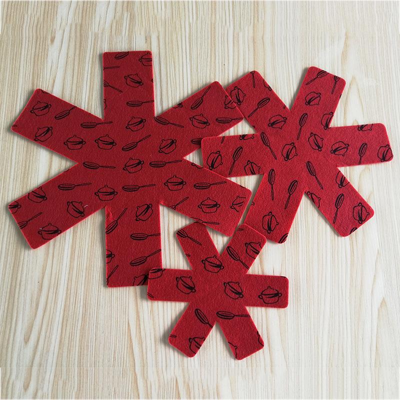 

Производитель больших, средних и малых наборов красных фетровых антипригарных защитных подкладок для дна кастрюль, тепло