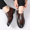 Men's shoes autumn men's British business casual leather shoes trend four seasons pointed loafers one pedal