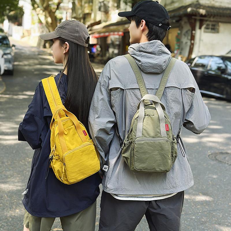 

Multifunctional Small Backpack Unisex Lightweight Travel Chest Bag чёрный