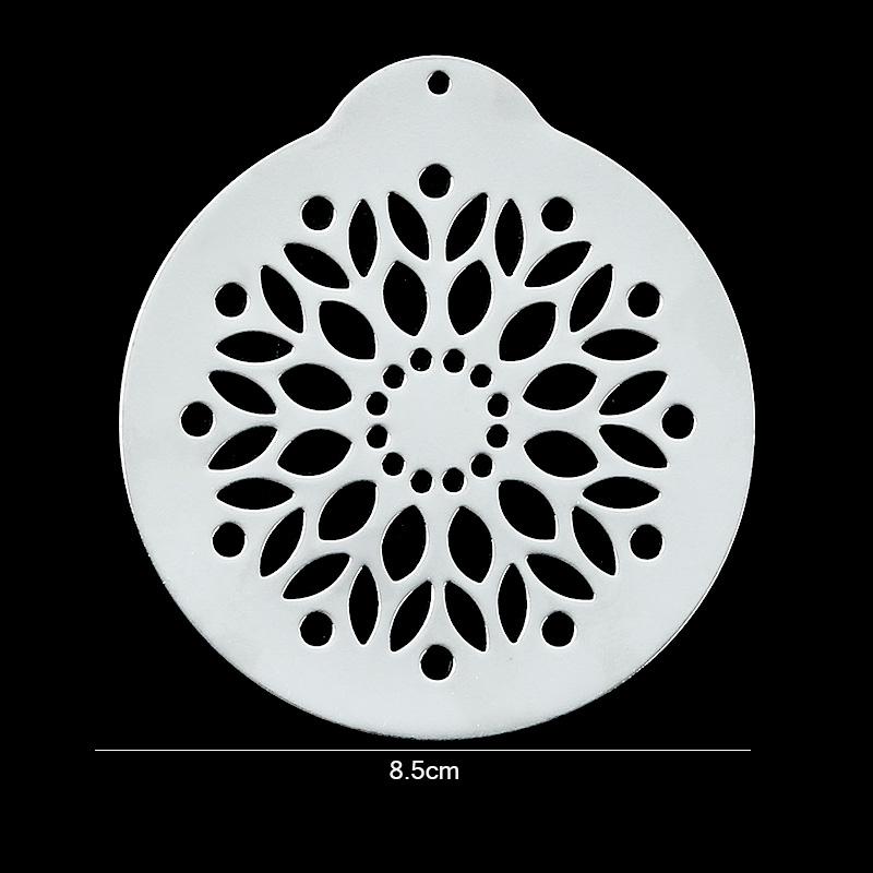 FAIS DU Edelstahl Kaffee Schablone Kuchen Dekorationsschablone Backschablone für Latte Cappuccino DIY Kunst Kaffee Zubehör