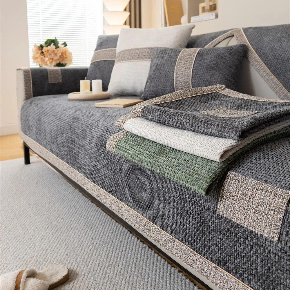 Decoración Hogar Chenille Sofa Cover Four Seasons Universal Sofa Towel Anti-slip Couch Cushion Living Room Sofas Protector Cover