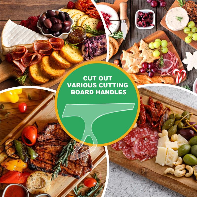 M-Modern-Charcuterie Template Acrylic Handle Cutting Board Router Template Straight Angled Tracing Stencils Guide Tools
