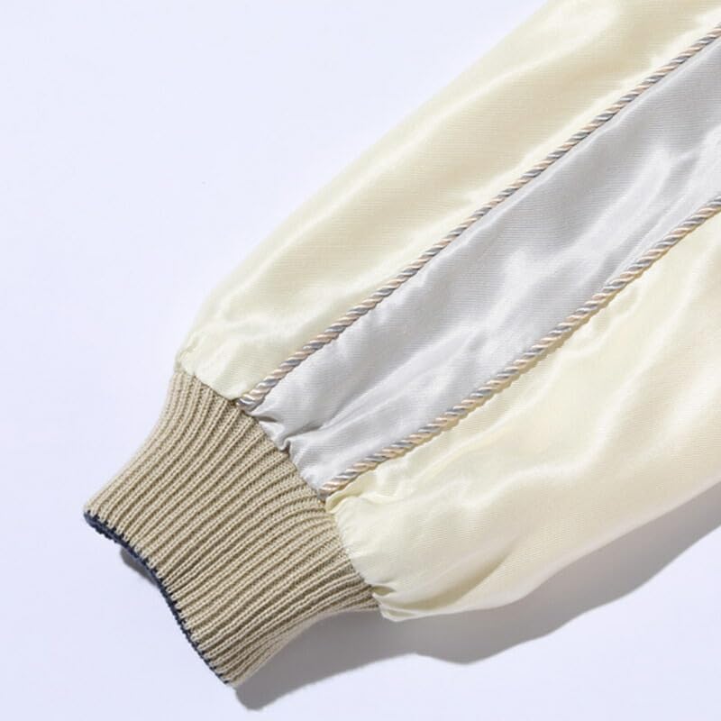 Taylor Toyo Souvenir Jacket Sukajan Lot Late 1940s Style Acetate Souvenir Jacket 190 Silver L No. TT15390-190 / “EAGLE” × “JAPAN MAP”