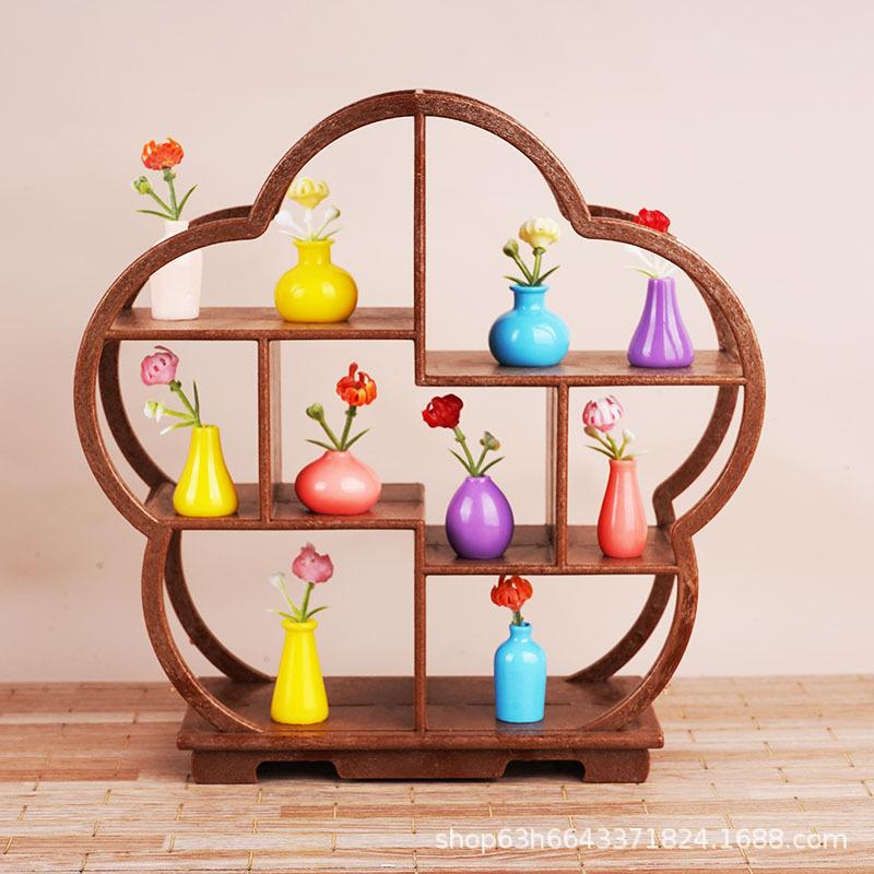 Kreative Retro Mini Vase Bogu Ständer Blumenständer Ausstellungsständer Modell Ornament Puppenhaus Spielhaus Kinderspielzeug