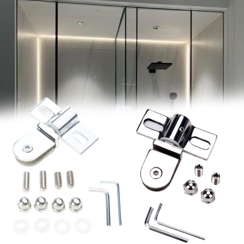 Accessorio Cerniera per Porta Doccia Multiuso in Lega/Acciaio Inossidabile con Spessore Vetro 8-12mm Uso Quotidiano