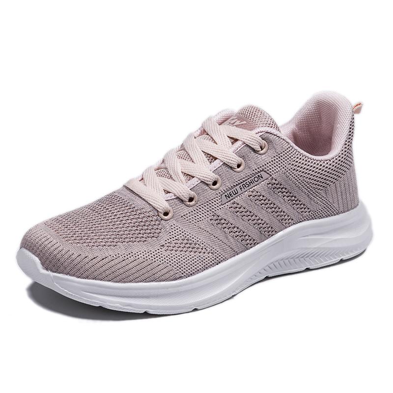 Women's sneakers latest knitted upper EV midsole lightweight breathable lace-up running shoes