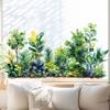Potted Floral Plants Glass Sticker Removable Waterproof PVC Colorful Flower Static Glass Sticker Home Living Room Bedroom Decoration Decal