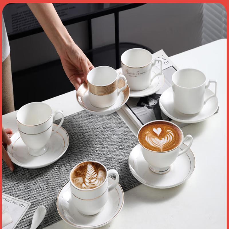 Shangqi English Ceramic Coffee Cup & Saucer Set