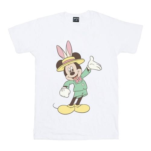 Disney Womens/Ladies Mickey Mouse Easter Bunny Cotton Boyfriend T-Shirt