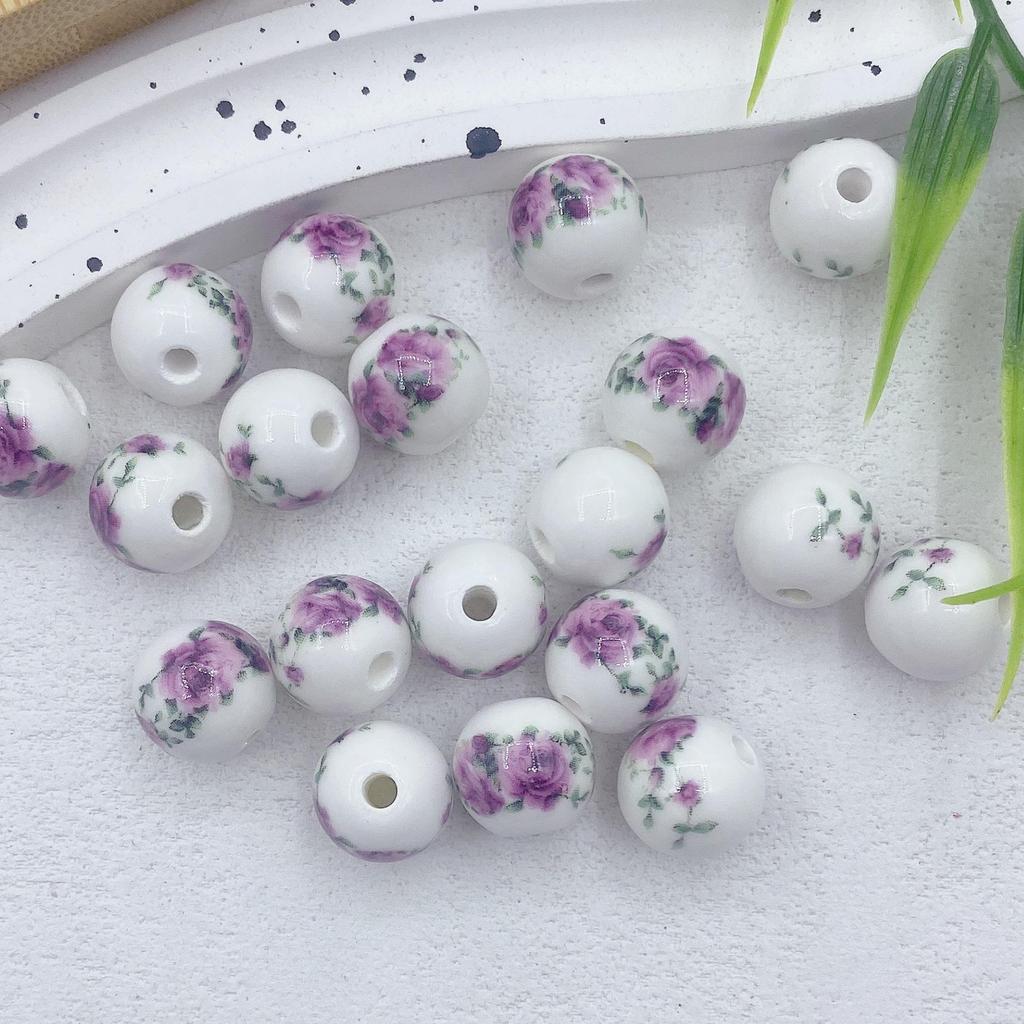 12mm Handmade Ceramic Round Beads for DIY Projects and Knot Decorations