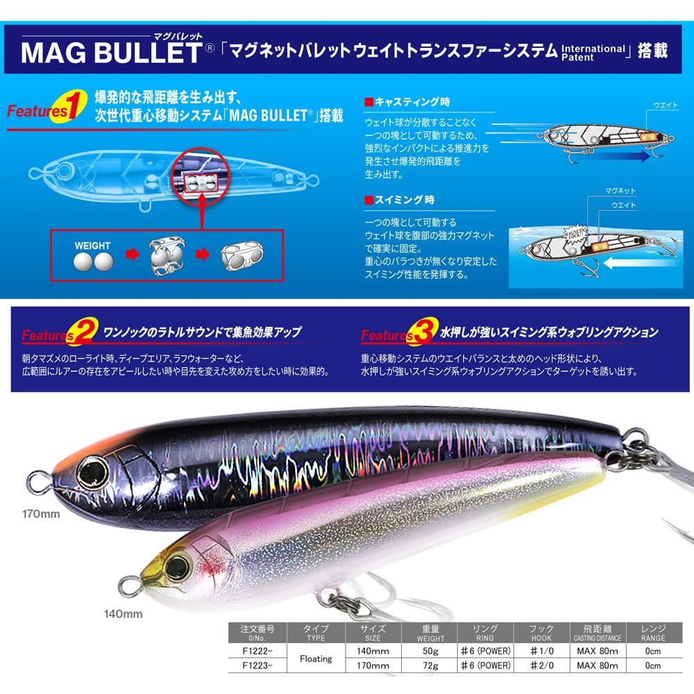 DUEL Hardcore Bullet Dive 140mm Floating Lure Sea Blue Pink Candy [Fishing Tackle, Fishing] F1222-HBPC