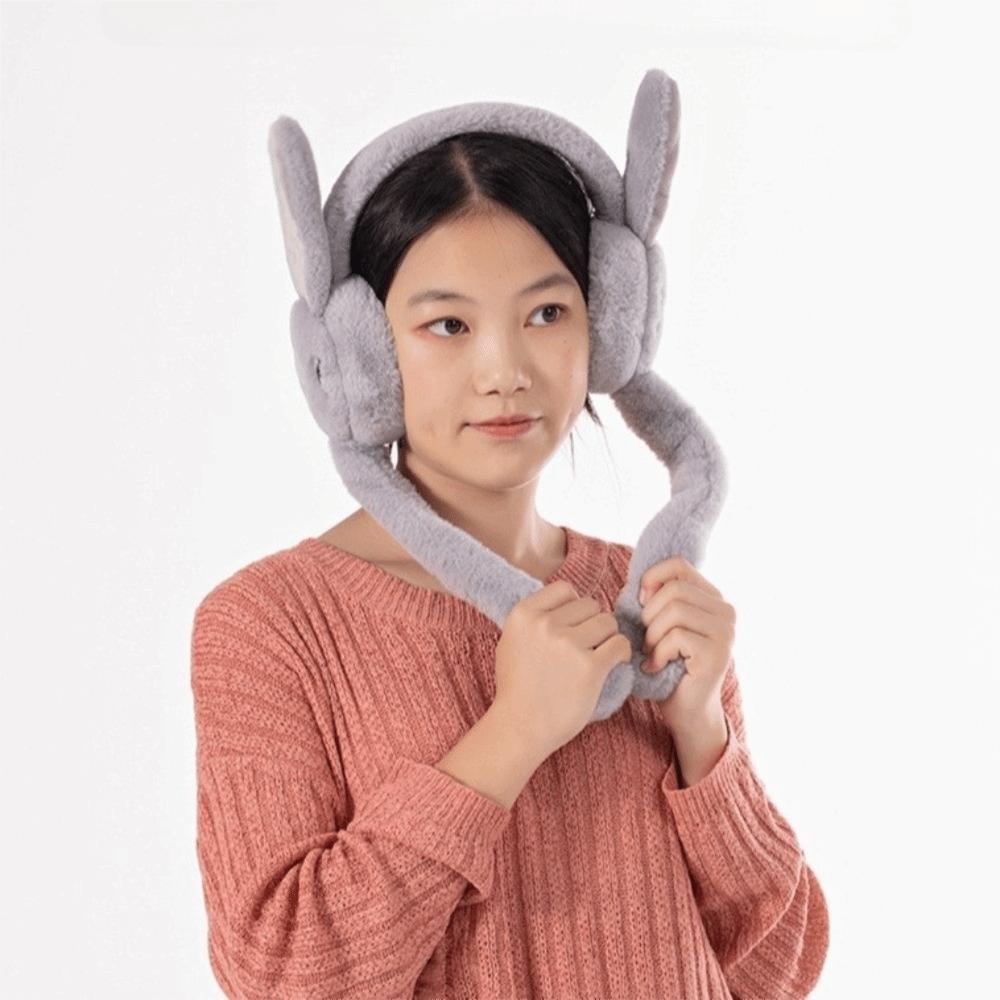 Cartoon Plush Earmuffs Rabbit Ear Cover Cute Winter Earmuffs Riding