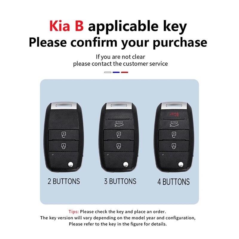 Kožený kryt pouzdra na klíče ze zinkové slitiny pro KIA RIO 3 K2 K3 K4 K5 Sportege Picanto Optima Soul Ceed Sorento Forte Stinger Cerato