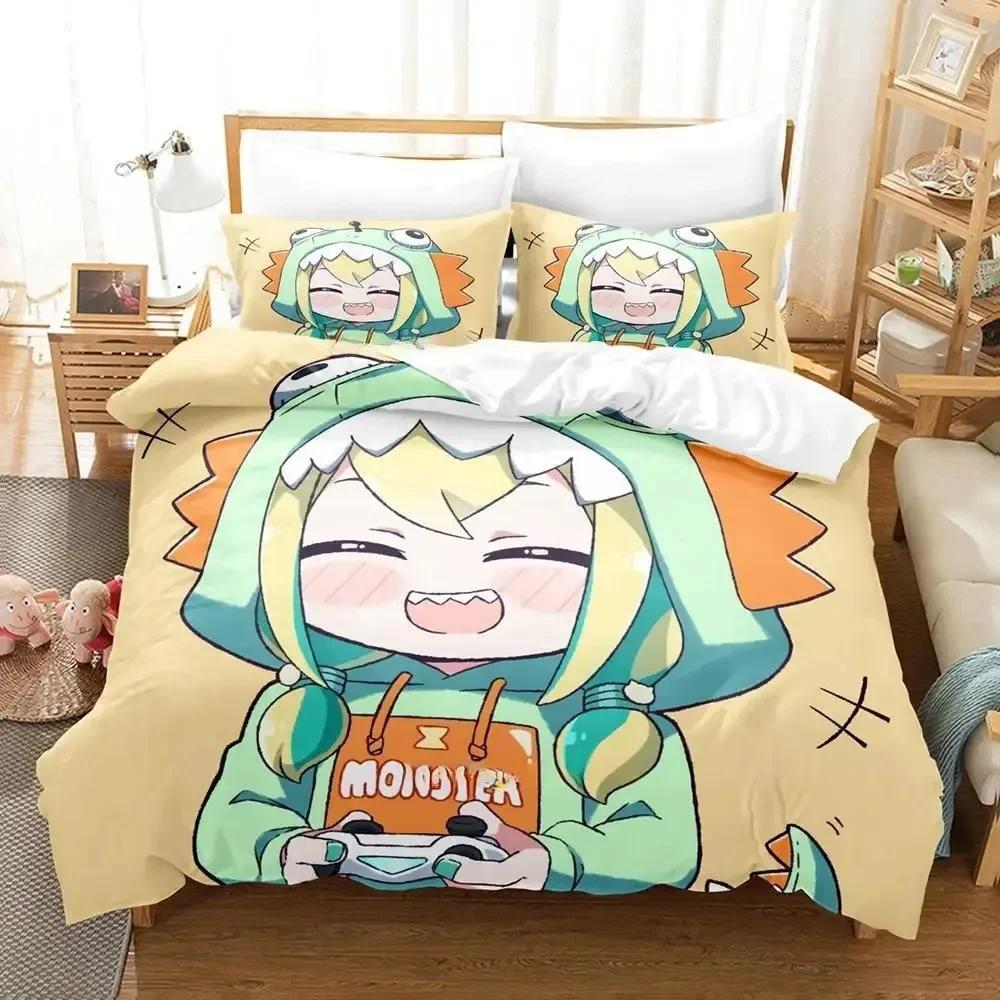 3d Anime Kawai Young Girls Amano Pikame Beding Set Printed With Pilowcase Bed Soft Duvet Cover Soft Single Double Quen Super King-Sized Dimensionsd