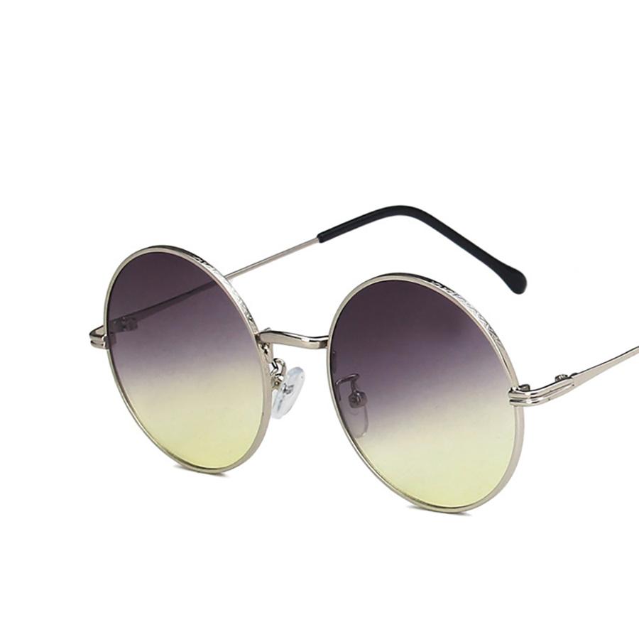 

Модные солнцезащитные очки Металлические солнцезащитные очки Неполяризованный модный аксессуар серый/жёлтый