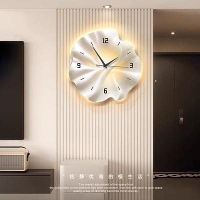 LED Light Creative  High-end Abstract Clock Wall Living Room Wall Clock 2025 New Internet Celebrity Restaurant Hanging Table