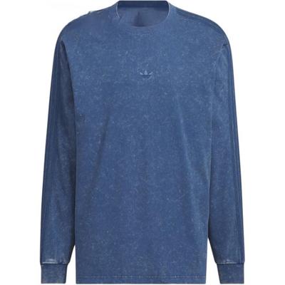 Originals Classic Series Washed Loose Comfortable Versatile Long Sleeve T-Shirt Men Tops Uniform-Blue KA6760