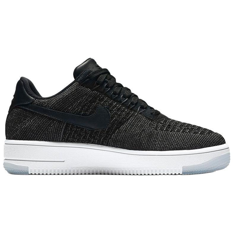 Nike Air Force 1 Flyknit Black Women Sneakers White 820256-001