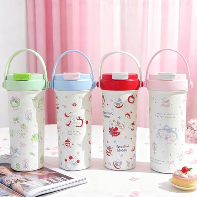 High-value Cute Straw Cup Girls Go To School Portable Coffee Cup