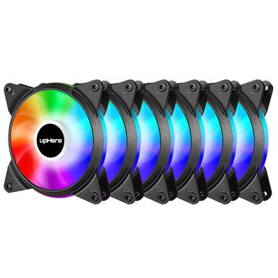 Novonest 120mm Chłodzenie LED Kontrola PWM dla PC 5V 3PIN Adresowalny Cichy 25mm Komputer Zestaw 6 Wentylatorów, Obudowy, ARGB, Typ, Gruby, Wentylator, [T7SYC7-6]