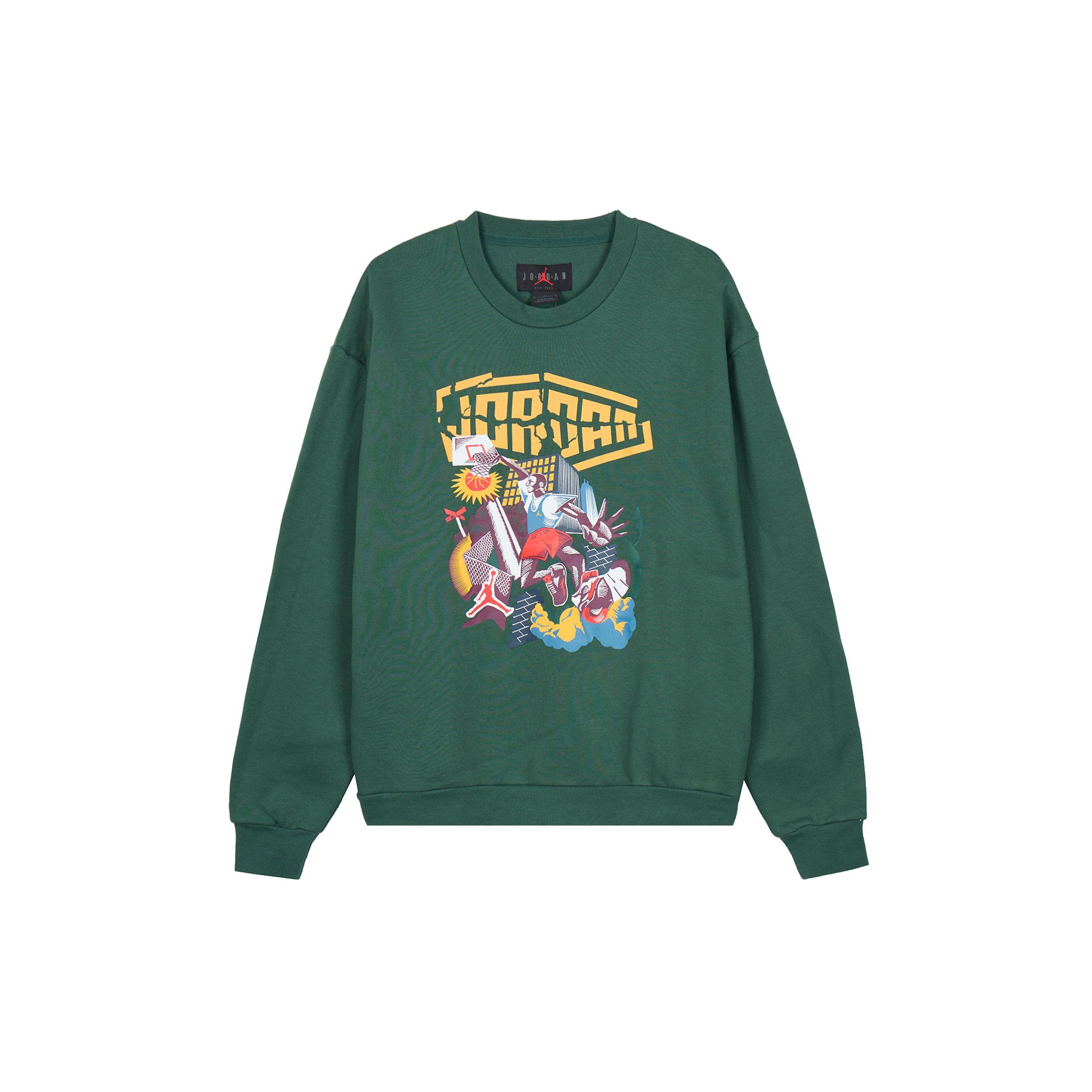 

Мужская толстовка с капюшоном Jordan DNA на флисовой подкладке с забавным принтом, зеленая DC9616-333 M