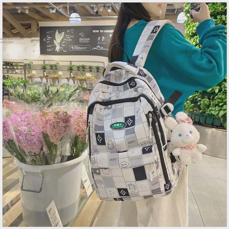 High-Quality Plaid Backpacks for Students - Children's, Primary, Junior High, and High School.