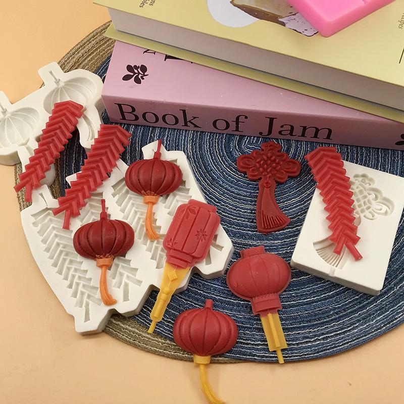 Chinese Knot Lantern Firecracker Cake & Chocolate Mold - Heat Resistant DIY Baking Tool