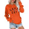 Women's Fashionable, Casual, Comfortable Round-neck, Hooded, Long-sleeved, Rugby-print Warm Sweater