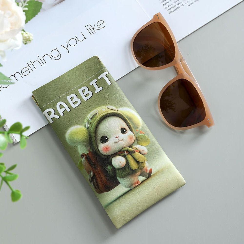 

PU Leather Rabbit Lipstick Bag Rabbit Cartoon Mini Coin Purse Self-closing Glasses Bag Outdoor D