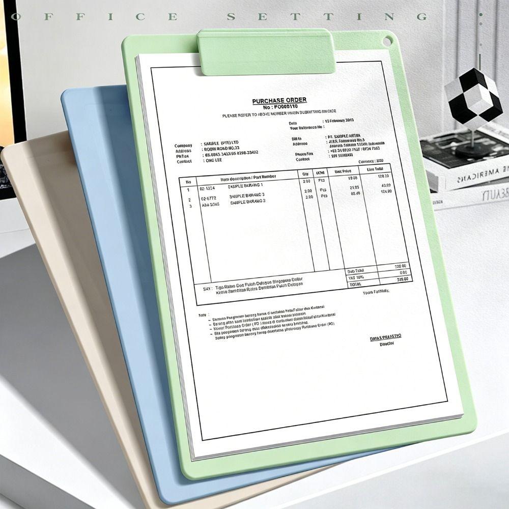 Durable PP A4 Clipboard Dual-Use Rotatable File Folder Portable Document Holder School Office