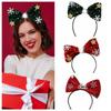 Non-slip Christmas Hairband Shiny Christmas Headband Cute Bowknot Hair Hoop  Girls