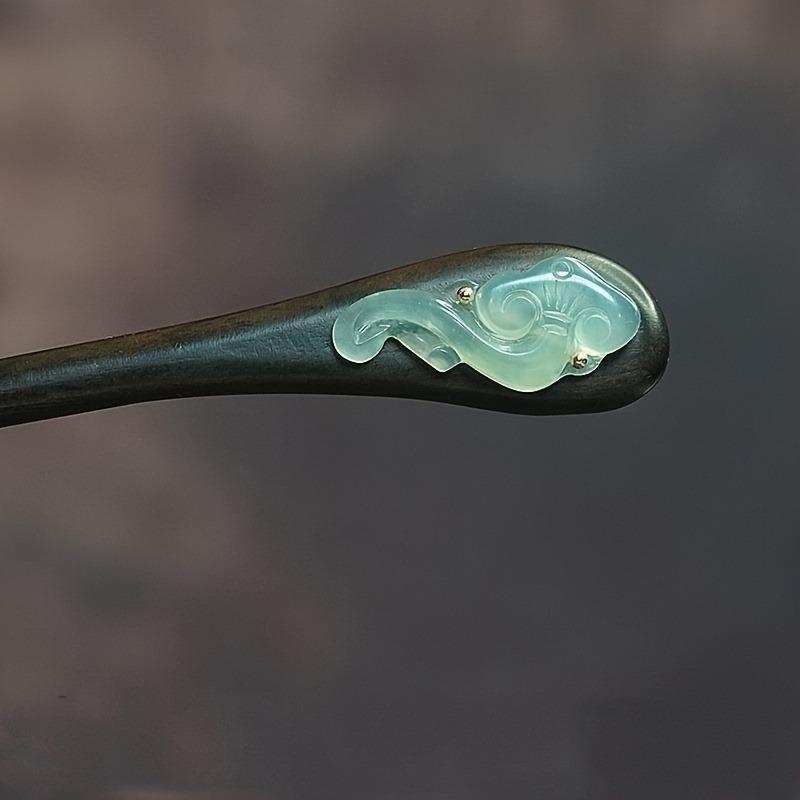 

1pc Retro Imitation Chalcedony Hairpin Elegant Tassel Hair Tool Hanfu Ethnic Hairstyles Festivals Wearing Jewelry Hair Accessory