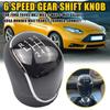 6 Speed Car Leather Gear Shift Knob for Ford S-Max C-Max Kuga Galaxy Mondeo 4 Mk4 Transit Tourneo Connect Focus Auto Accessories