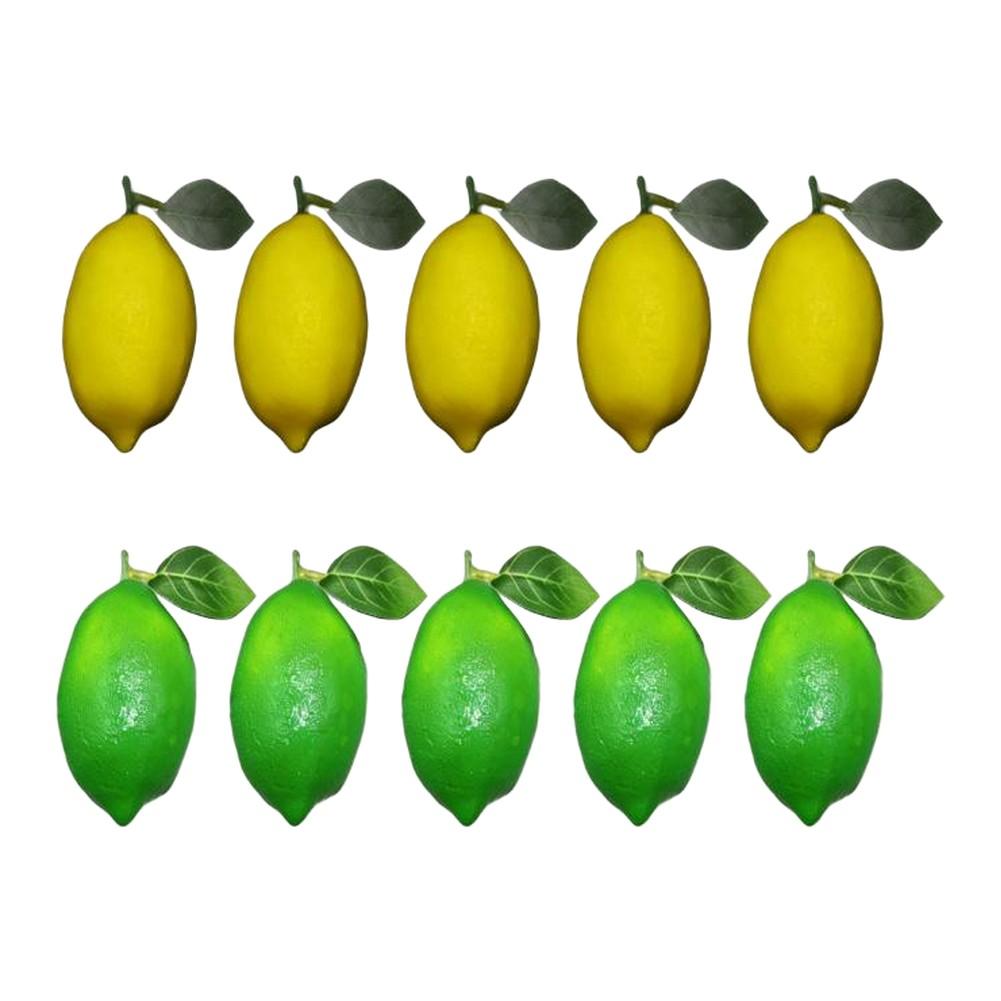 

Artificial Lemon Fruit Replica with Leaves and Branches Designed for Photography Commercial Decor and Stylish Home Accents