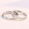 Couples Finger Ring Lvers Lozenge Micro Set Gem Jewelry Adjustable Pair Of Tone Color Rings Men Women Festival Birthday Souvenir GiftFashion