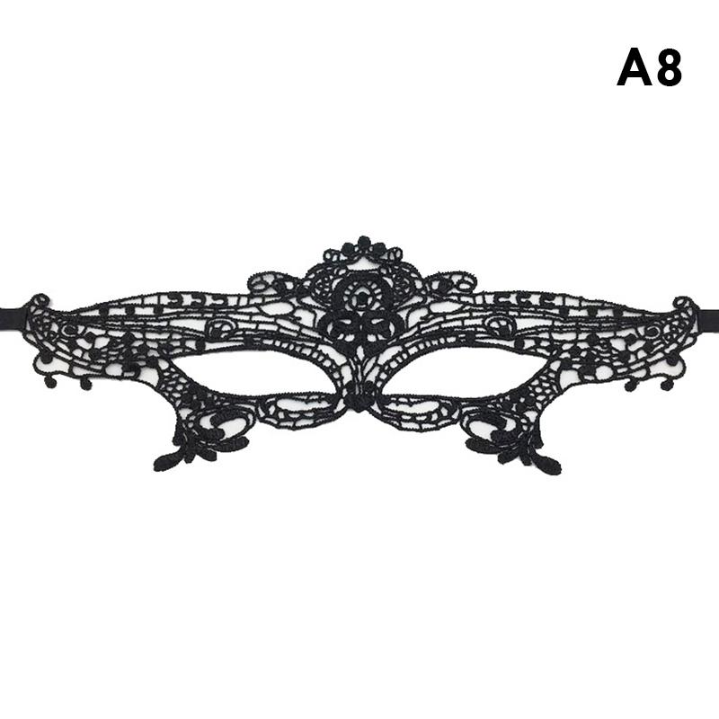 Black Sexy Women Hollow Lace Masquerade Face Mask Princess Party Cosplay Prom Props Costume Nightclub Queen Half Face Eye Mask