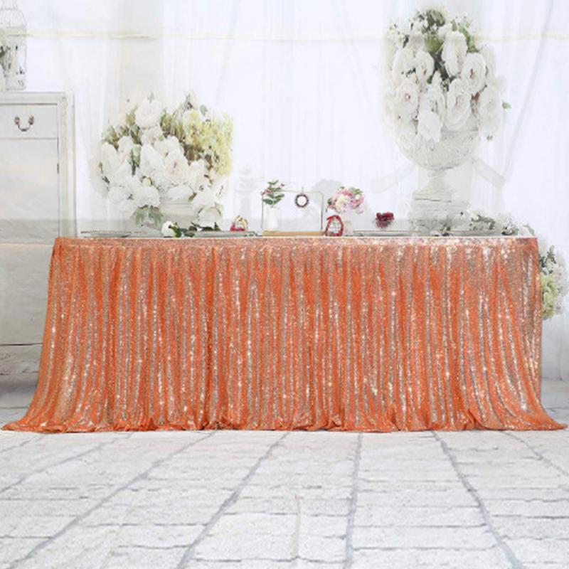 Sequin Table Skirt Flash Cloth Birthday Party Decor Baby Shower Wedding Birthday Table Skirts Decoration Xmas Festival Supplies