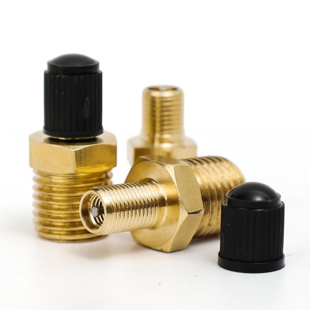 Universal Brass Tire Valve Stem 1/4 NPT 1/8 NPT M10*1 Car Motorcycle Tubeless Valve Core Thread Hardware Solid Copper Auto Parts Valve Stems 1
