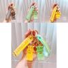 Exquisite Transparent Resin Bear Keychain Adorable Backpack Charm For Lovers