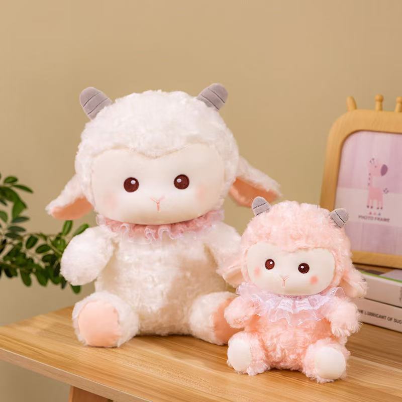 23/30cm Beautiful Sheep Doll Simulation Plush Toy Handmade Doll Cartoon Anime Cute Pillow Cushion Home Decoration Children's Bir